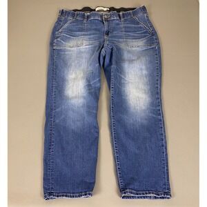 Torrid Jeans First At Fit Womens Size 20T Medium Wash Elastic Waist Straight Leg
